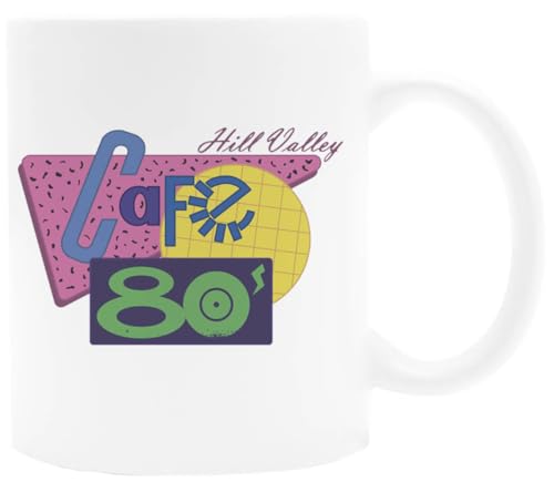 Udaytee Cafe 80s Hill Valley Taza De Cerámica Blanca Taza Para Beber Bebidas