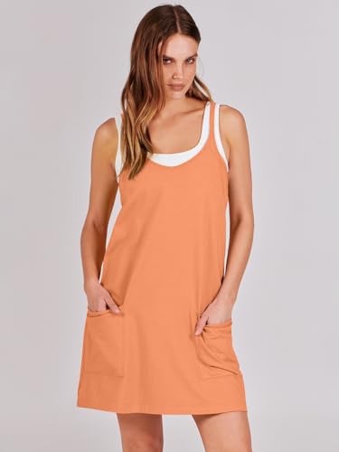Image of ANRABESS Women Athletic Dress Summer Tennis Workout Active Sports Mini Romper Dress Built in Shorts Travel Vacation Clothes