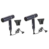 VALICLUD 2 Stück Faltbarer Haartrockner mit Förmigem Design Schnelles Trocknen für Zuhause und Reisen Sicher Wärmeisolierung Stilvolle Blaue Farbe Euro Stecker