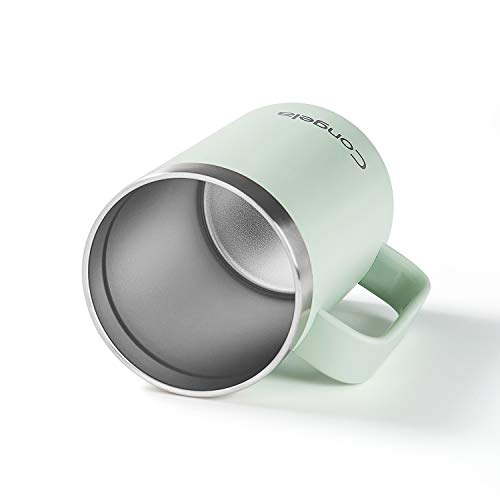 Congela 18Oz 2Pack Stainless Steel Insulated Coffee Mugs With Handle, Vacuum Camping Tea Cups Set With Tritan Lid And Sand With Sage Color Combo(Cement+Desert Sage,18Oz 2Pack) #TOP3