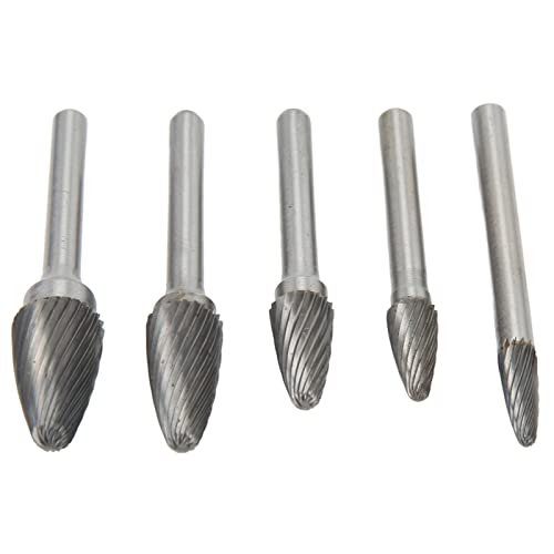 Set de 5 fresas rotativas de carburo con corte simple miniatura 6