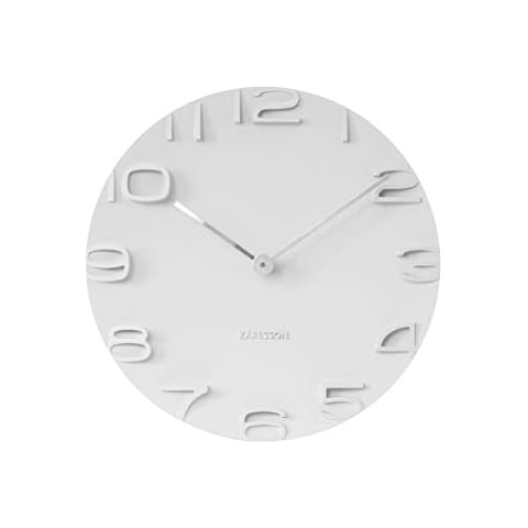 Karlsson KA5311WH - Reloj de pared, manecillas cromo, borde blanco Cover