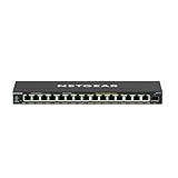NETGEAR 16-Port PoE Gigabit Ethernet Plus Switch (GS316EP) - Managed with 15 x PoE+ @ 180W, 1 x 1G SFP Port, Desktop/Wall Mount