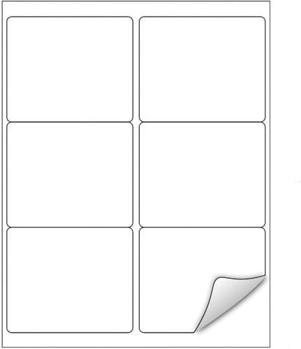 LabelMore 3 1/3 x 4 Labels - 6 Up Self Adhesive Shipping Labels - FBA Labels - 4000 Sheet/ 24000 Labels