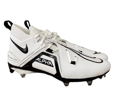 Nike Alpha Menace Pro 3 Detachable Men's Football Cleats White Black DH3293-100 Size 14.5