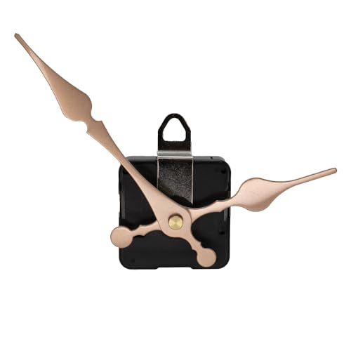 CABLEPELADO Mecanismo Movimiento Reloj Cuarzo silencioso, Kit de reparación de Reloj, Reloj creación 3D, manijas Reloj, Movimiento del Reloj, Aguja Minutos 150 mm, Aguja Horas 119 mm, Rosa dorado