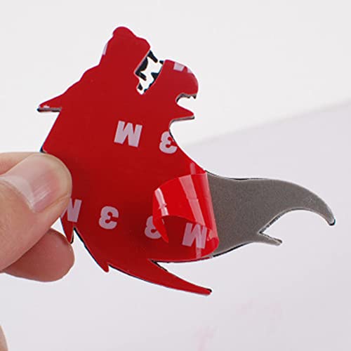 Image of YSY 2Pcs 3D Wolf Shape Logo Animal Car Emblem Motorcycle Sticker Truck Label Emblem Car Badge Styling Decoration Car Accessories(A) (3D Wolf, Bronze)