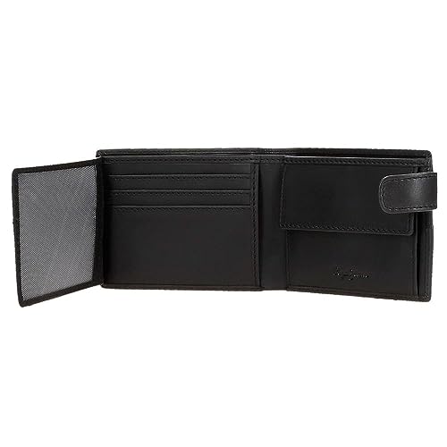 Pepe Jeans Unisex. 7863331 Cartera Vertical De Piel Cracker Negro Con Cierre De Click (Osfa), Casual - 3