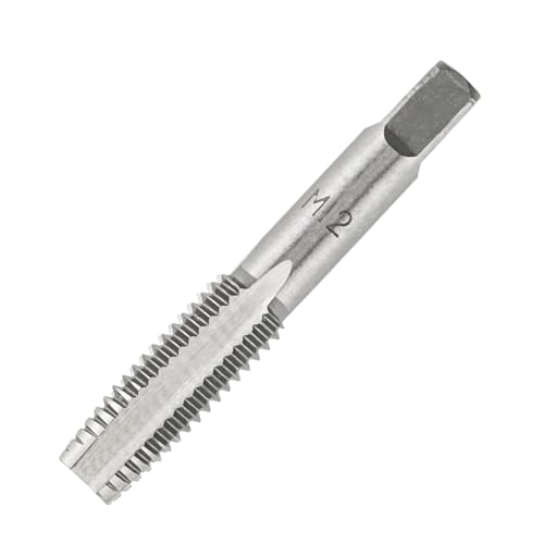 Image of Youzzei Metric Thread Tap, M12x1.75MM Metric Hand Tap, Premium High-Speed Steel 3 Straight Flutes Right Hand Screw Threading Taps