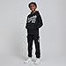 AEROPOSTALE Boys 3 Piece Outfit Set - Fleece Pullover Hoodie, Cargo Sweatpants, T-Shirt, Boys Activewear Set, Sizes 4-23 Black