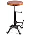 Topower industriale altezza regolabile girevole da bar cucina in metallo e sgabello da bar in legno di pino