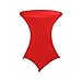 30 inch Highboy Cocktail Round Fitted Stretch Spandex Table Cover Cloth for Party Wedding Red HAORUI