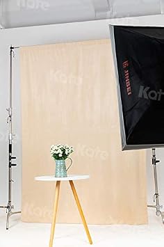 Kate 6ftX9ft Beige Photography Backdrop, Solid Color Cream Photo Background for Portrait, Newborn & Product Photography, Soft Studio Backdrop with Rod Pocket, Wrinkle Resistant & Machine Washable