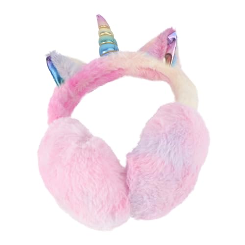 Orejeras de Navidad para niña con diadema de unicornio rosa el regalo perfecto de invierno