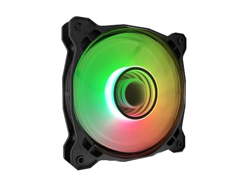 Bluegears/Bgears b-PWM Vortex 120mm PWM Fan with Aerodynamic Duo Vent Blade Design generating Extreme Airflow of 101 CFM and Mesmerizing Vortex Effect RGB Lighting