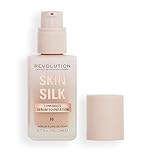 Makeup Revolution, Skin Silk Serum Foundation, Light to Medium Coverage, Contains Hyaluronic Acid, F9, 23ml