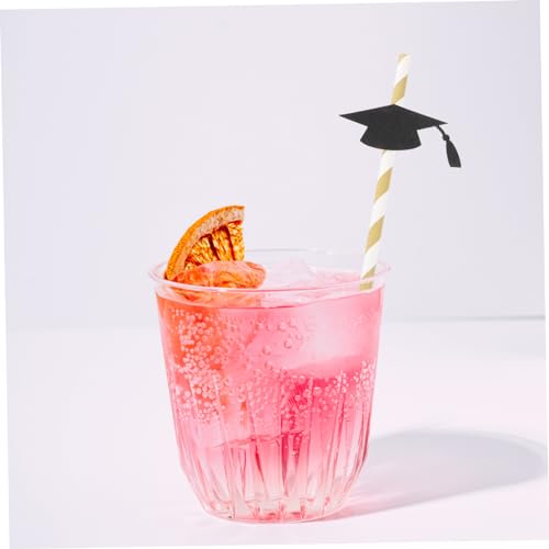 Pitillos de papel negro para graduación 12 piezas miniatura 6