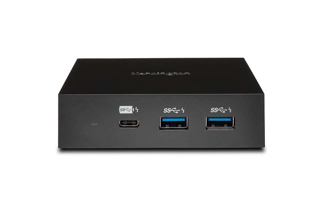 Kensington SD2000P USB-C & USB 3.0 Universal Laptop Docking Station with DisplayPort++ & HDMI outputs, 2 USB 3.0 & 1 USB-C ports, 60W power delivery, supports 4K to 1 monitor (K38260EU), Black