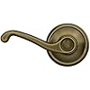 Schlage F10 FLA 609 Flair Door Lever, Hall & Closet Passage Lock, Antique Brass