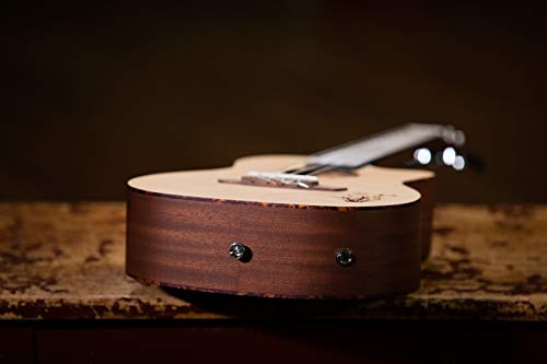 Ortega Guitars, 4-String Bonfire Series Baritone Acoustic-Electric Ukulele, Right-Handed, (Ru5Ce-Ba) #TOP6