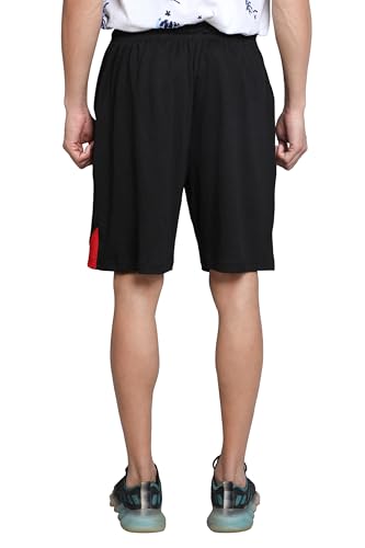Image of Particle Men's Plus Size Hosiery Corduroy Cotton Bermuda Shorts | 230 GSM Ribbed Fabric | Big Size Casual Half Pants with Pockets for Walking, Gym & Lounge (XL-5XL)