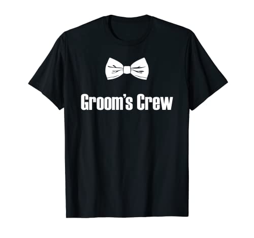 Hombre Groom's Crew Bachelor Party Hombres Boda Funny Matching Group Camiseta