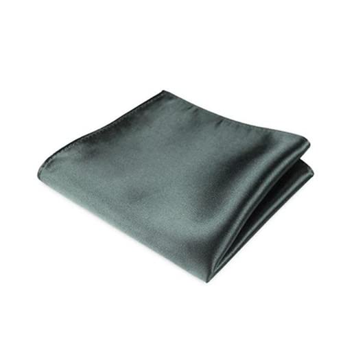 Style Along Soild Grey Premium Mens Solid Micro Fiber Silk Satin Pocket Square Wedding Handkerchiefs-image-27