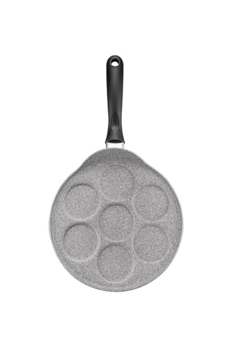 Sartén antiadherente de inducción para crepes de granito de 26 cm para panqueques esponjosos, compatible con todas las cocinas, fácil de limpiar, superficie resistente a los arañazos