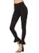 SweatyRocks Women's High Waist Skinny Ruffle Hem Long Leggings Workout Yoga Pant Black L