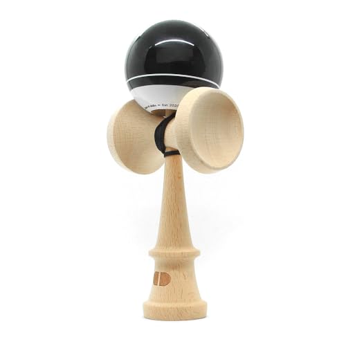 Skill Addicts Starter Kendama, modernes Holz-Kendama original für Tricks, für Kinder und Erwachsene - Schwarz