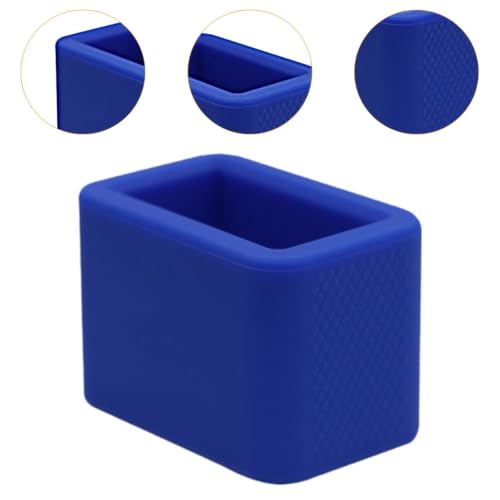 Hebilla de cinturón de auto de silicona azul de tacto suave para pasajeros 3