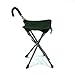 Mac Sports Folding Cane Chair - Walking Stick with Stool