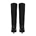 Wnshonzy Knee High Boots for Women Leather Wide Calf Kitten Heels Square Toe Tall Stiletto Long Soft Fall Boot Pull on Fashion Casual Cute Black PU