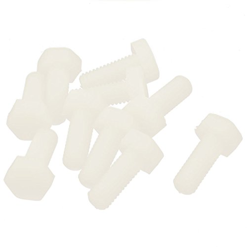 Aexit 10 Pcs Control Cables Nylon Hex Head Cap Hexagonal Screw M6 x Control Cable Accessories 15mm