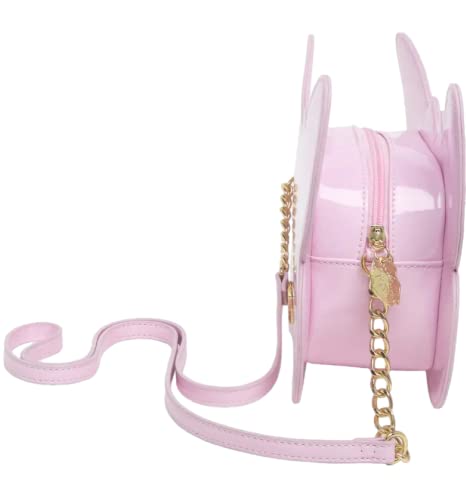 Luv Betsey Betsey Johnson Kitsch LBLUCKY Printed Rhinestone Light Pink Faux Patent Butterfly Crossbody Shoulder Bag3