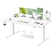 Produktbild VASAGLE Höhenverstellbarer Schreibtisch, 160 x 80 cm, USB-C-Anschluss, Ablage für Steckdosenleiste, Stehtisch, Erinnerung bei langem Sitzen, 3 Speichertasten, für Büro, mattweiß LSD146WZ02