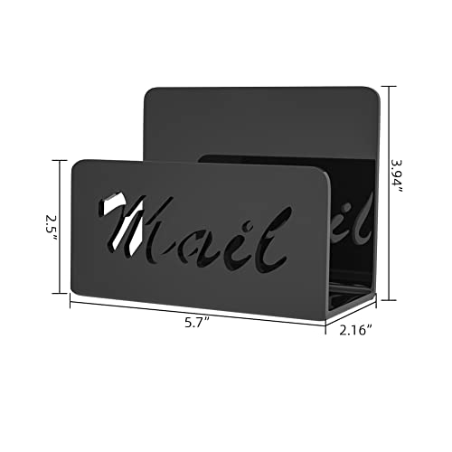 Mail Organizer Countertop,Wishacc Mail Sorters Letter Holder Desktop Organizer For Home, Office, Kitchen Counter Organizer Mail Holder In Black Color #TOP2