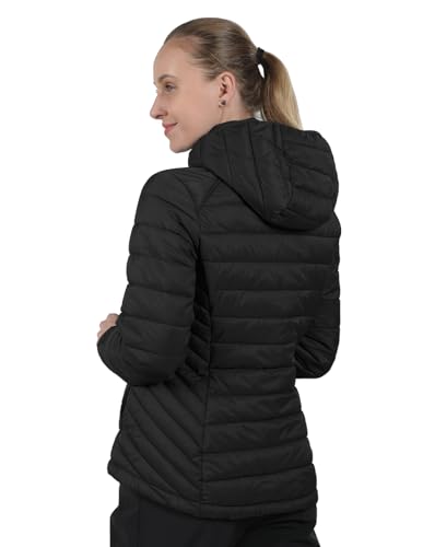 fit space Women's Puffer Jacket Synthetic Insulated Down Quilted Lightweight Coat with Hooded Water Resistant Packable2