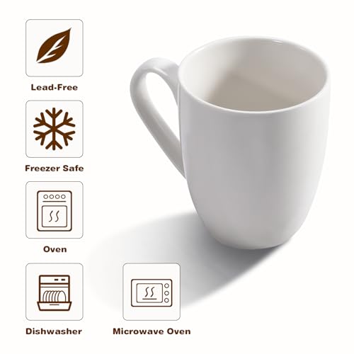 Urbanstrive 16 oz Large Coffee Mugs Set of 6