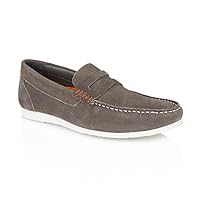 Silver Street London Stanhope Mens Casual Suede Slip on Loafers Sizes 7-12 (7 UK, Grey)