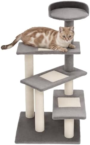 PawHut Rascador para Gatos Árbol Rascador Centro de Actividad 3 P...