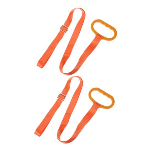 VANZACK 2Pcs Adjustable Deer Drag Harness Durable Hunting Carry Rope with System Stand Assist for Efficient Outdoor Transport of Deer Orange Color