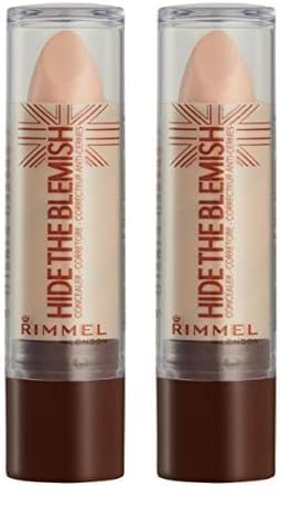Rimmel London Correttore Hide The Blemish - Stick Copri Occhiaie, Rossori e Imperfezioni - Sand - 4.5 g (Confezione da 2)
