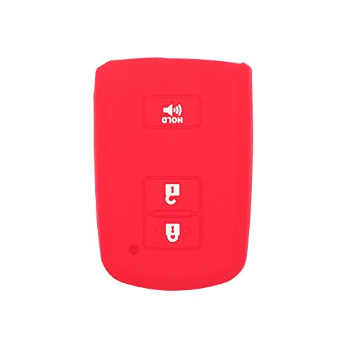 BROVACS Silicone Cover Protector Case Holder Skin Jacket Compatible with TOYOTA 3 Button Smart Remote Key Fob CV2401 Red