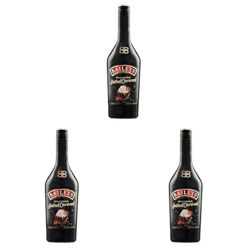 Baileys Salted Caramel, licor de crema de whisky irlandesa con certificación B-Corp, 700 ml (Paquete de 3)