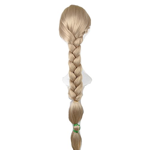 yuehong 47 inch Long Blonde Braided Wig Anime Weaving Wigs Heat Resistant Synthetic Fibers Costume Hair - Thumbnail 7