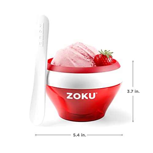 Zoku ZK120-RD Ice Cream Maker, Stainless_Steel, Red