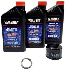 Yamaha Raptor 660 (2001-2005) all Models AP Oil Filter Change Kit Yamaha Part# 5DM-13440-00-00, 3 Quarts All All Purpose LUB-10W40-AP-12
