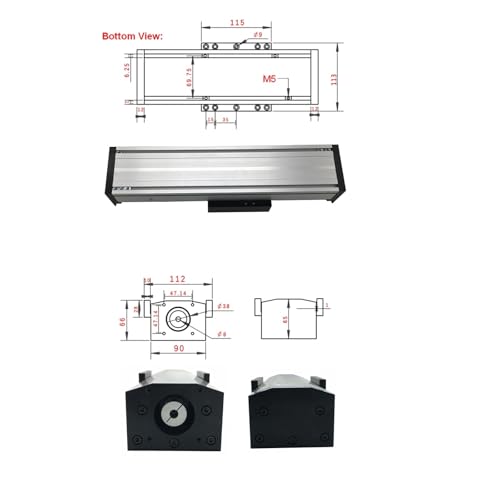 Table de Translation Linéaire SFU1605 Kit Axe Motorisé Nema23 Aluminium
