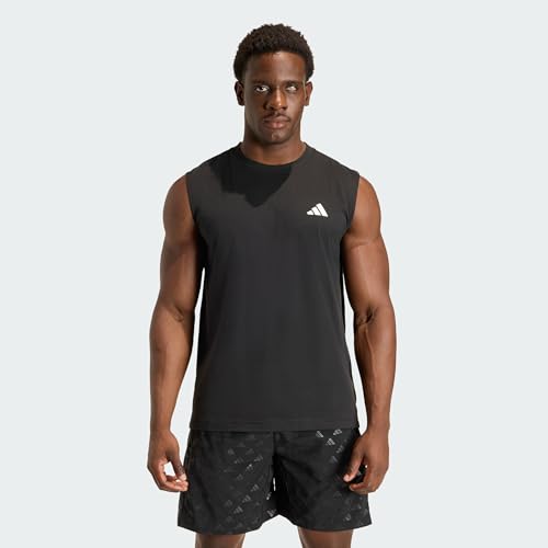 adidas Herren Workout Essentials FEELREADY Sleeveless T-Shirt, Black, L